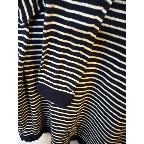 GAP Womens Sweater Navy Blue White Stripe Pullover Preppy Nautical Americana - Picture 3 of 9